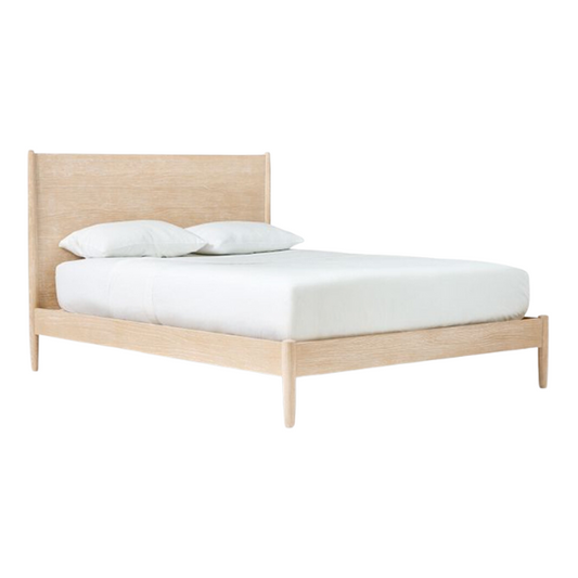 King Troy Bed White Wash