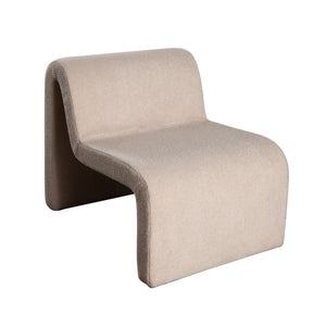 Lana Accent Chair in Camel Looped Shearling Fabric - Elite Maison