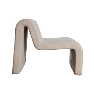 Lana Accent Chair in Camel Looped Shearling Fabric - Elite Maison