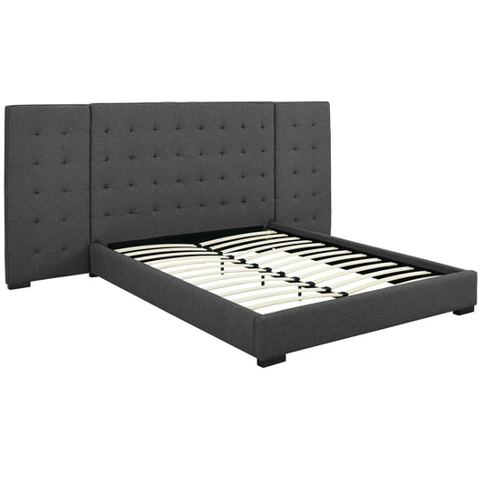 Sierra Upholstered Fabric Platform Bed - Elite Maison
