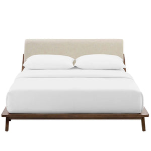 Luella Upholstered Fabric Platform Bed - Elite Maison