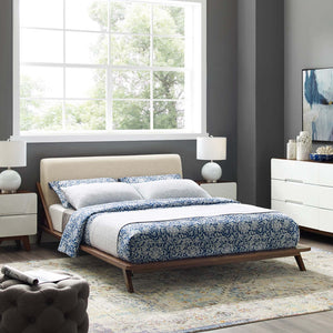Luella Upholstered Fabric Platform Bed - Elite Maison