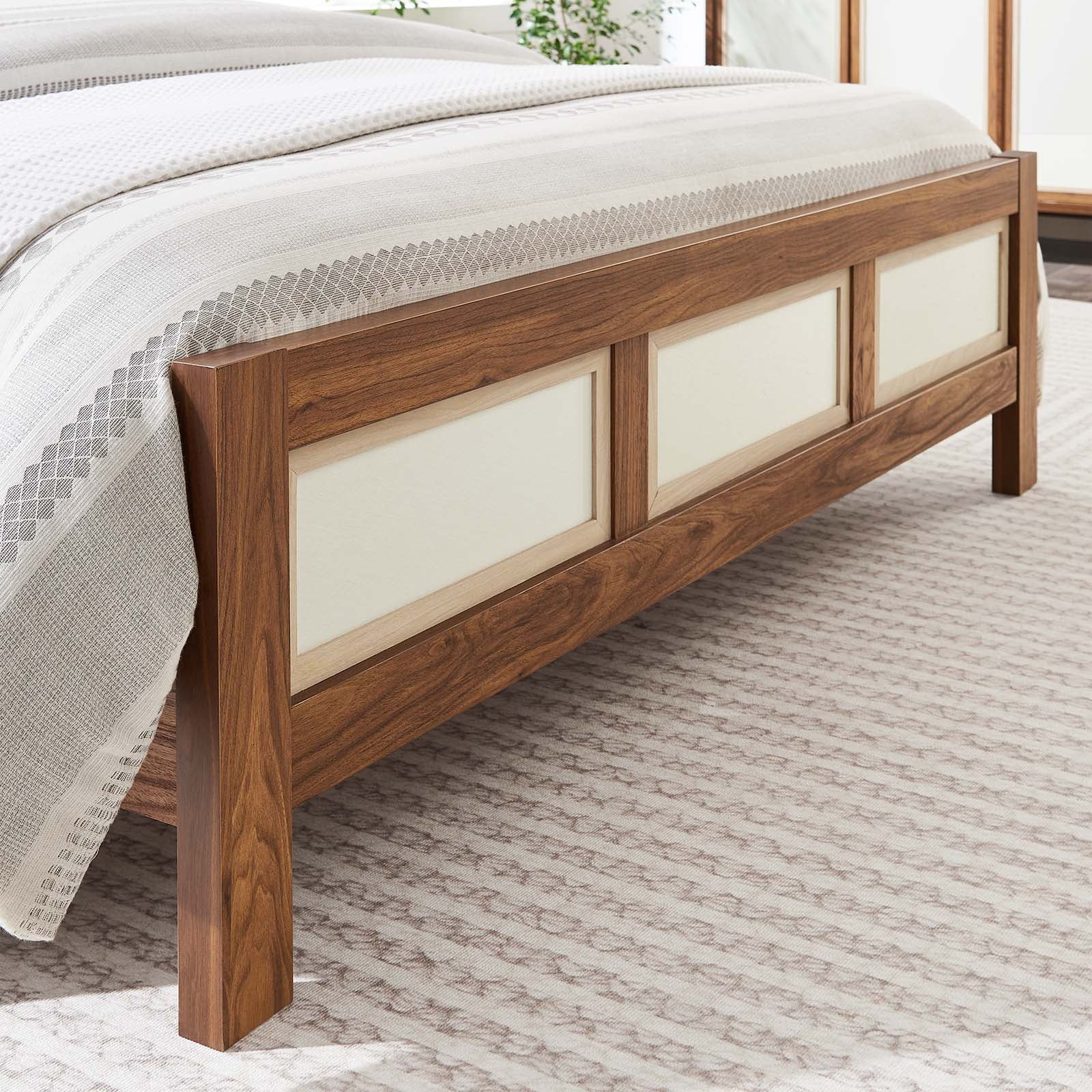 Capri Wood Grain Platform Bed