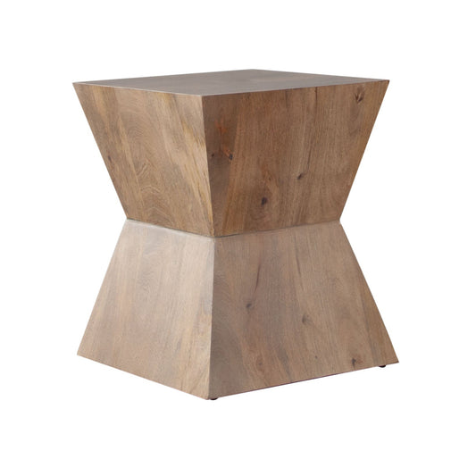 Nara Sculptured Pedestal End Table