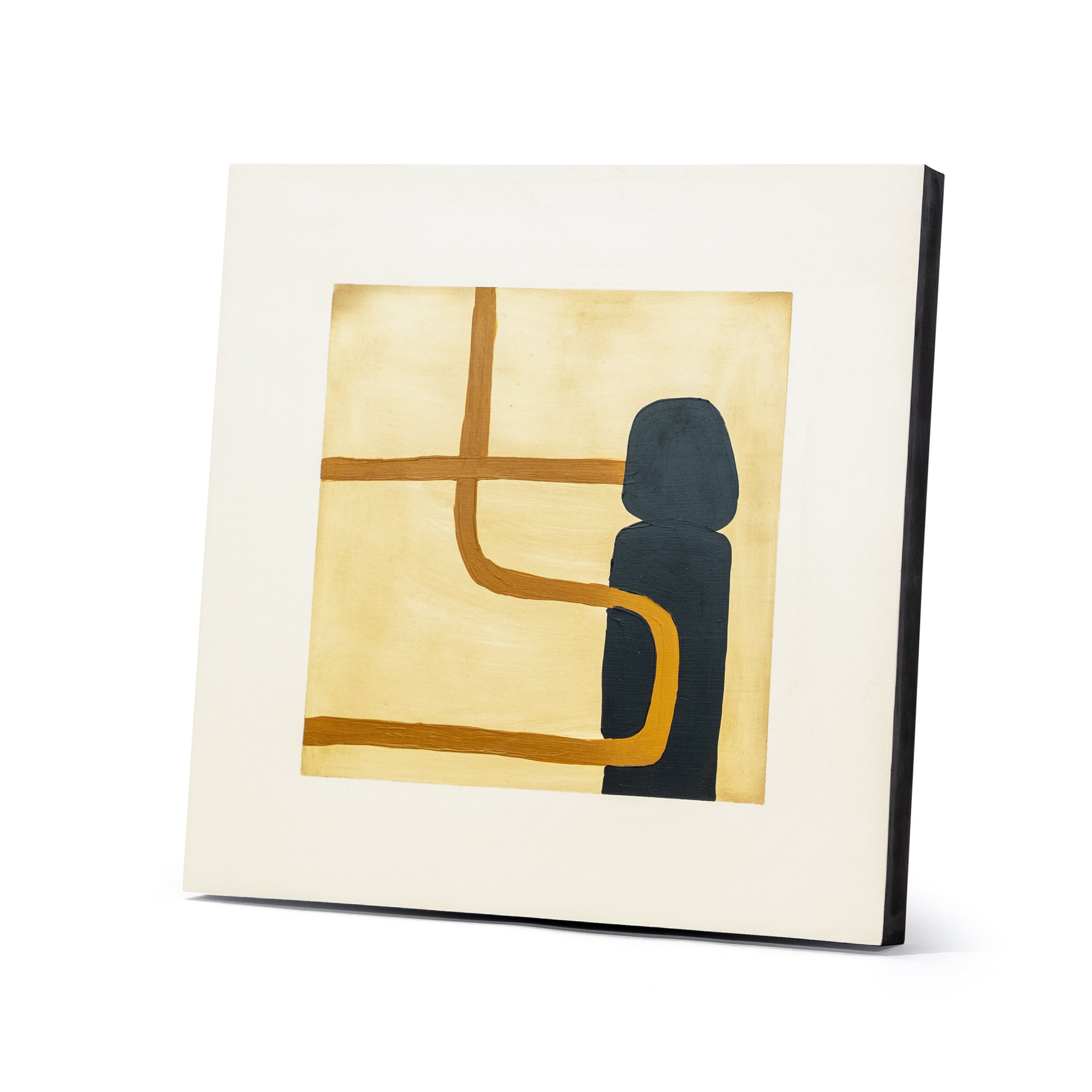 Indigo 23.62" Square Wall Art Collection | Modern Abstract Framed Artwork