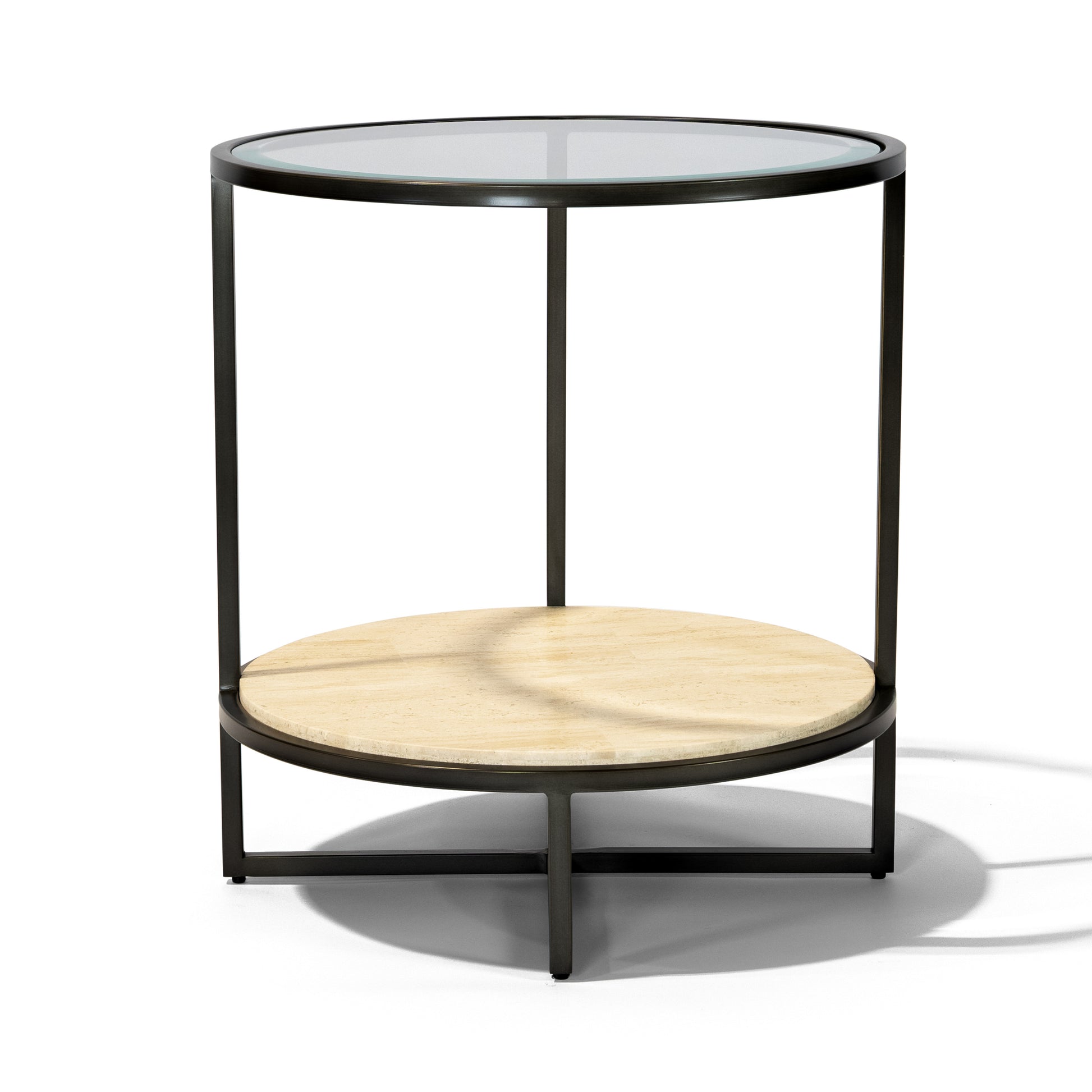 Kai Accent Table 54" Accent Table | Travertino