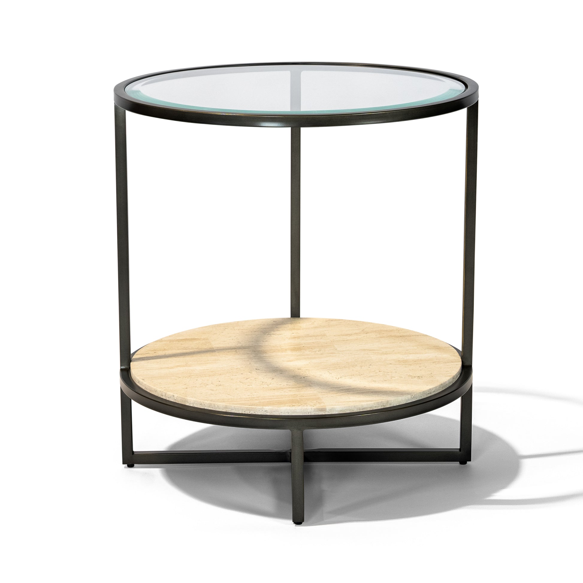 Kai Accent Table 54" Accent Table | Travertino