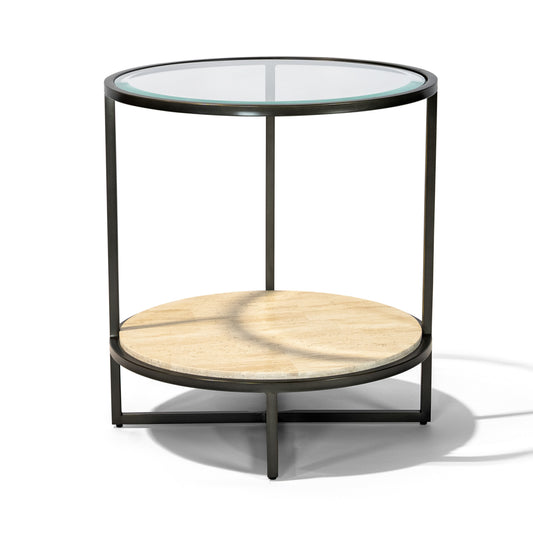 Kai Accent Table 54" Accent Table | Travertino