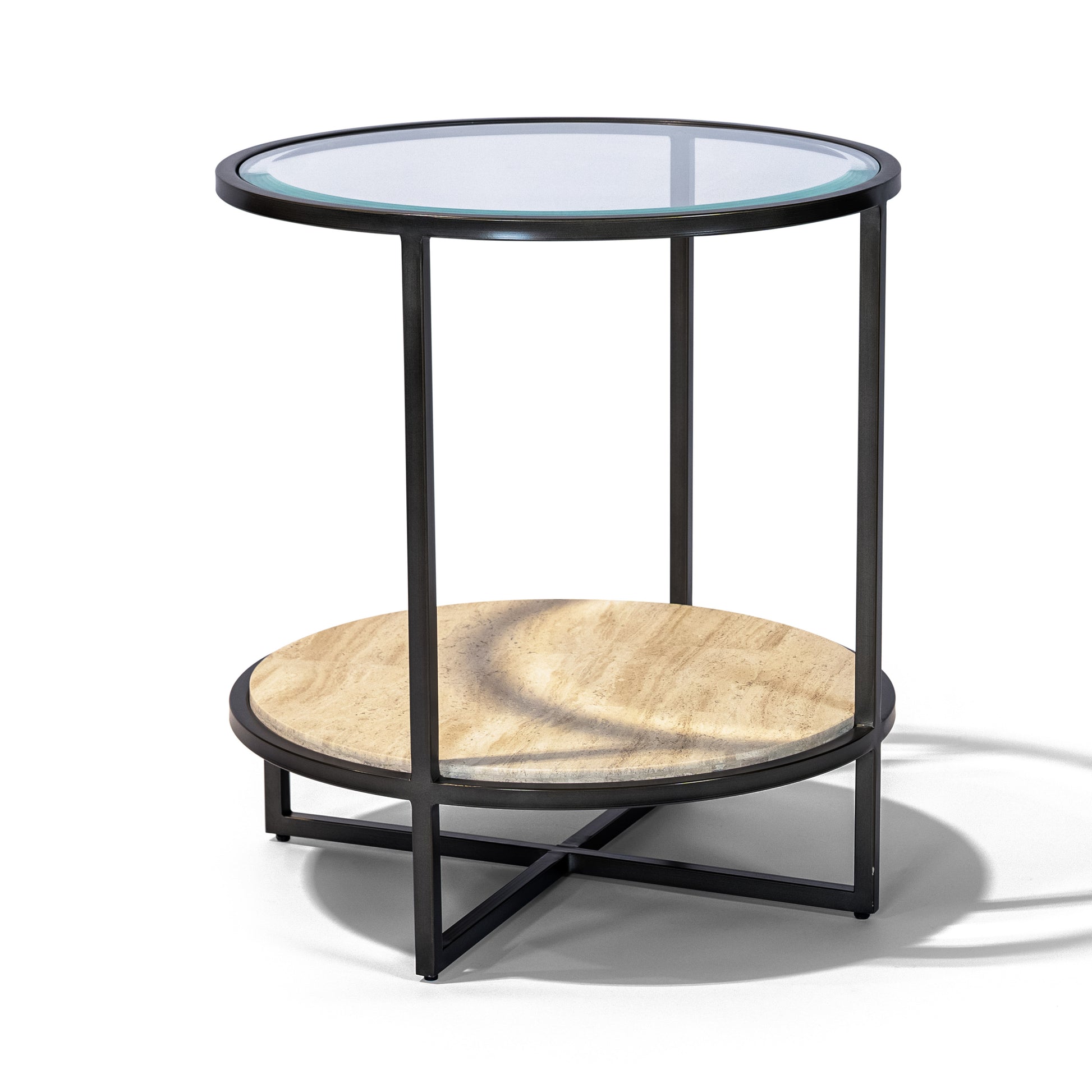 Kai Accent Table 54" Accent Table | Travertino