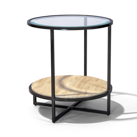 Kai Accent Table 54" Accent Table | Travertino