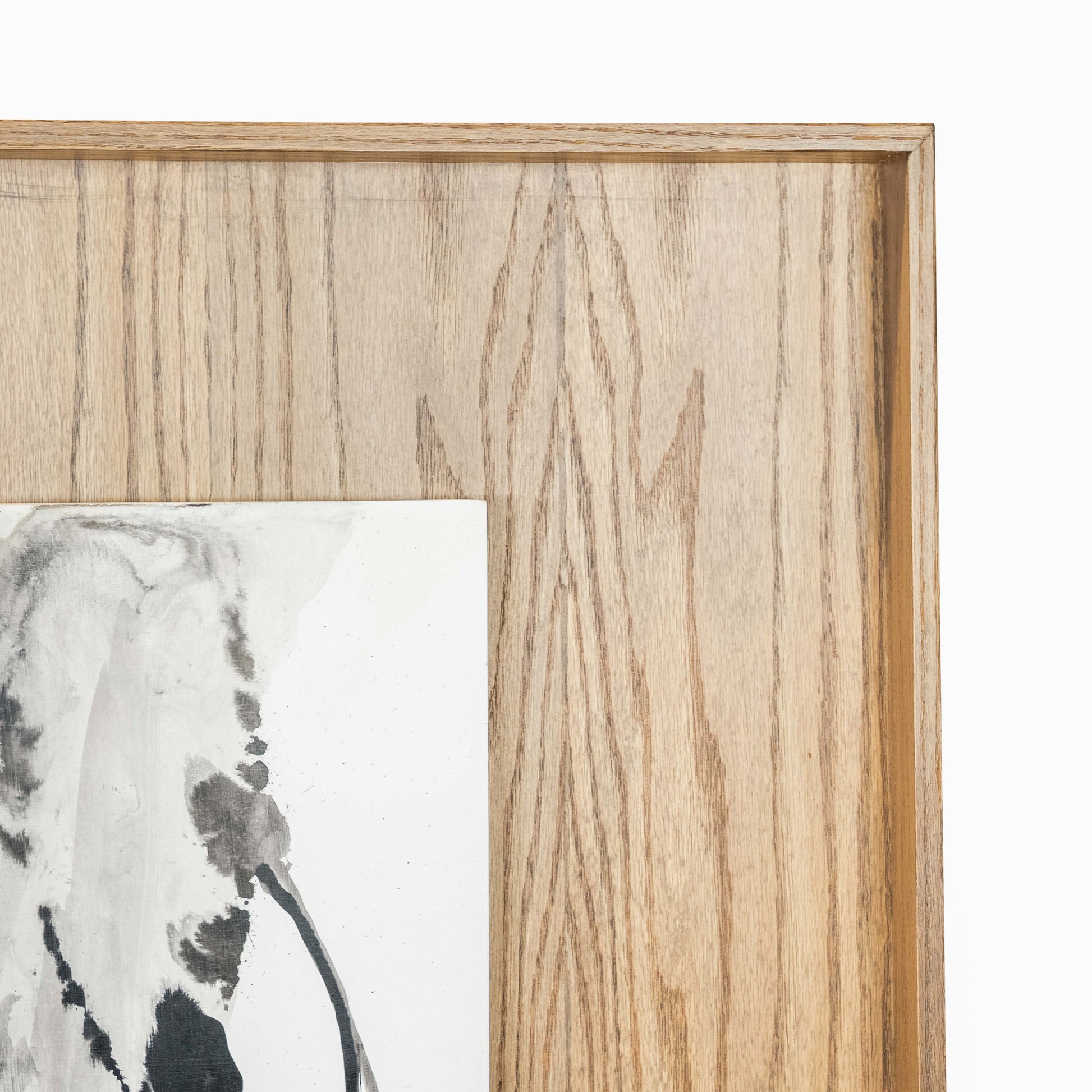 Luna Set of Two 31.5" × 47.24" Wall Art | Abstract Portraits with Natural Wood Frames