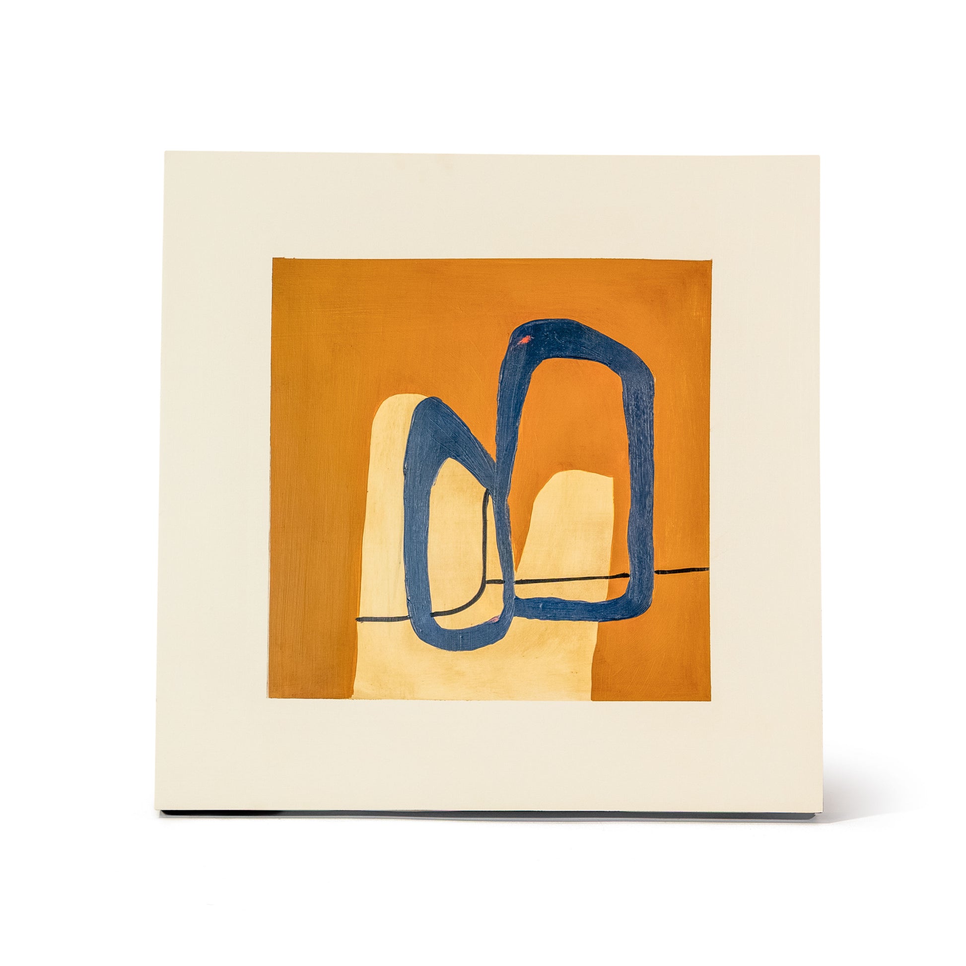Indigo 23.62" Square Wall Art Collection | Modern Abstract Framed Artwork