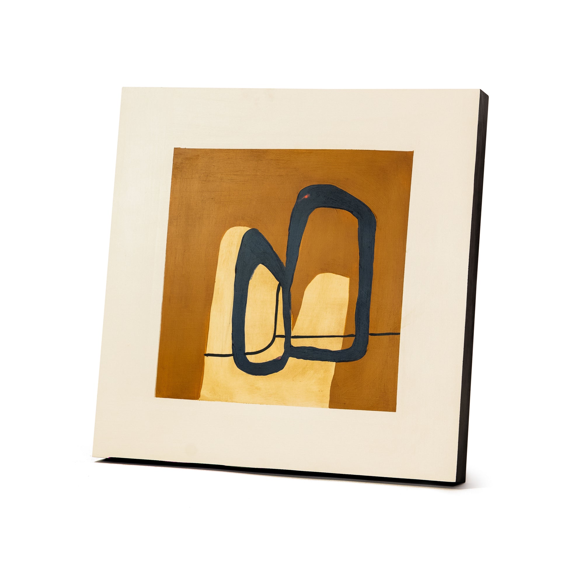 Indigo 23.62" Square Wall Art Collection | Modern Abstract Framed Artwork