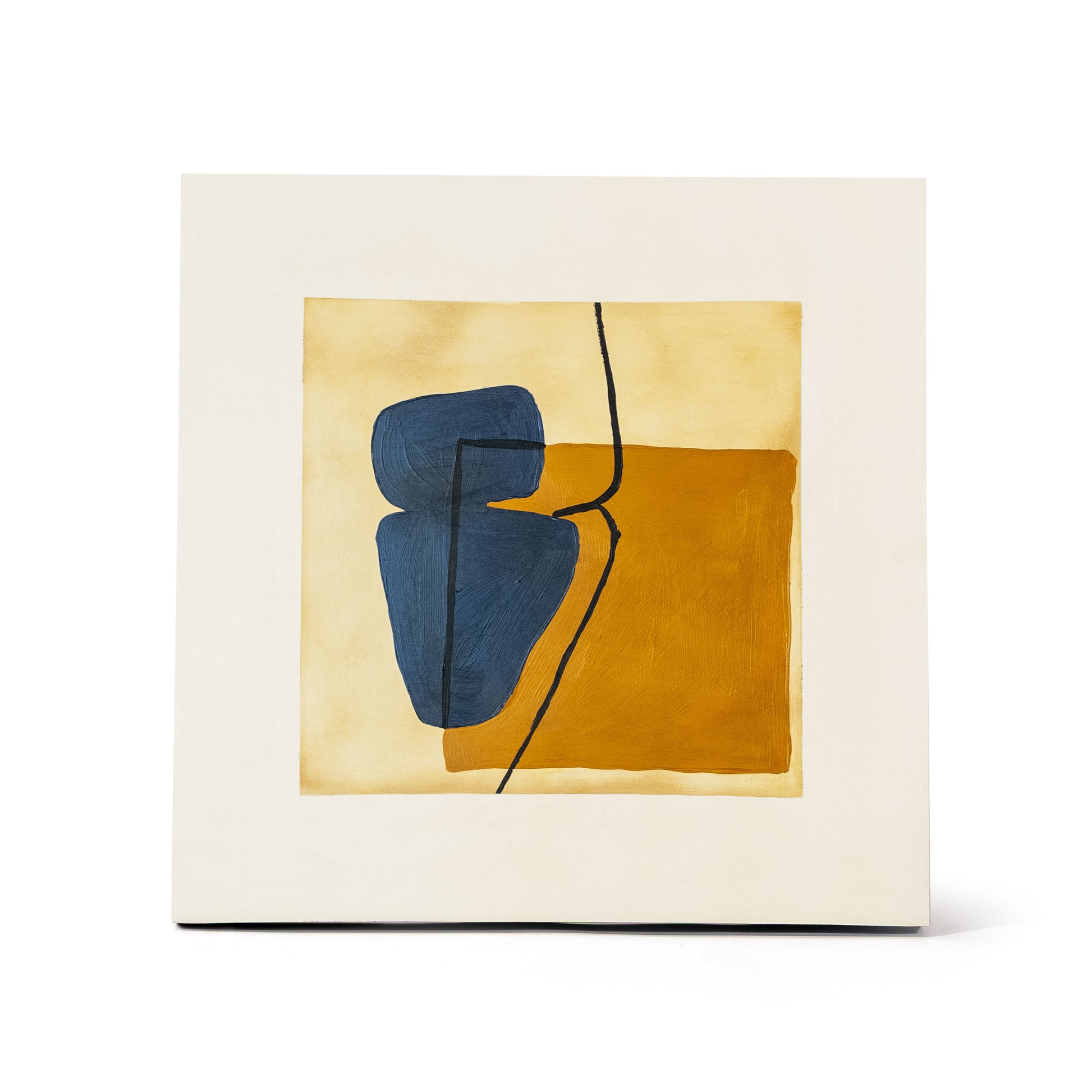 Indigo 23.62" Square Wall Art Collection | Modern Abstract Framed Artwork