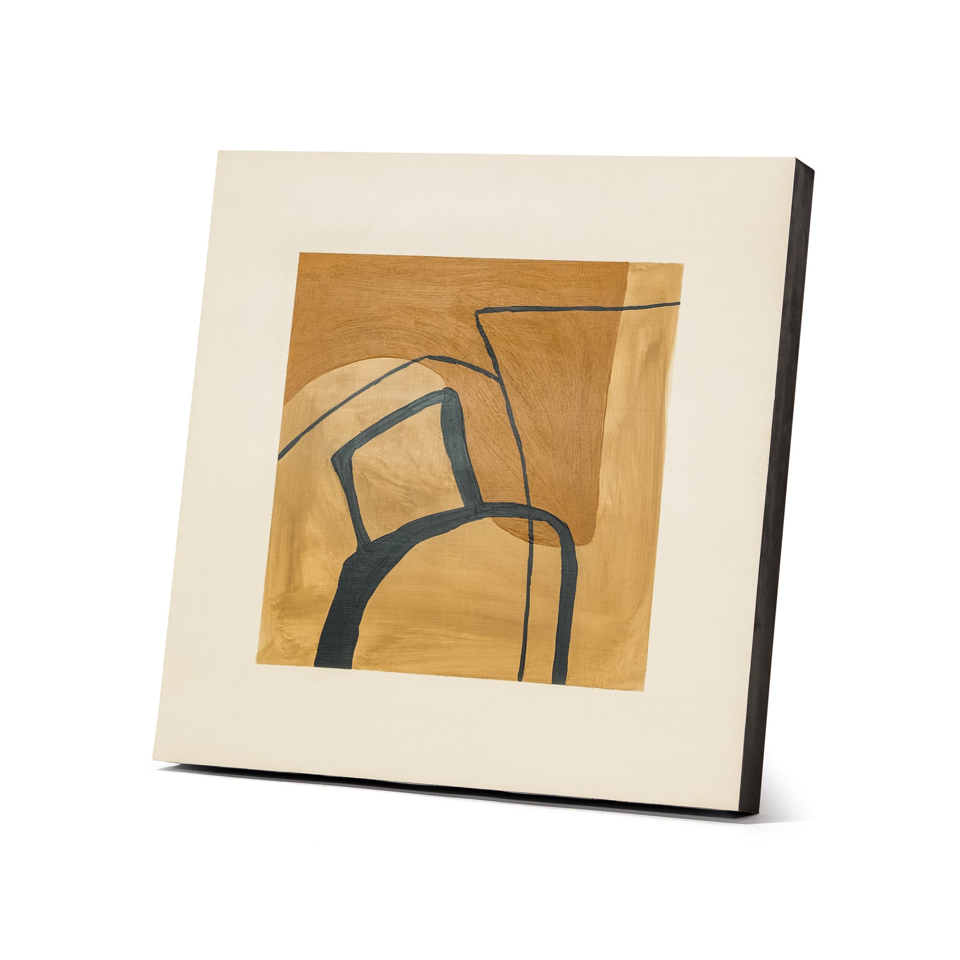 Indigo 23.62" Square Wall Art Collection | Modern Abstract Framed Artwork