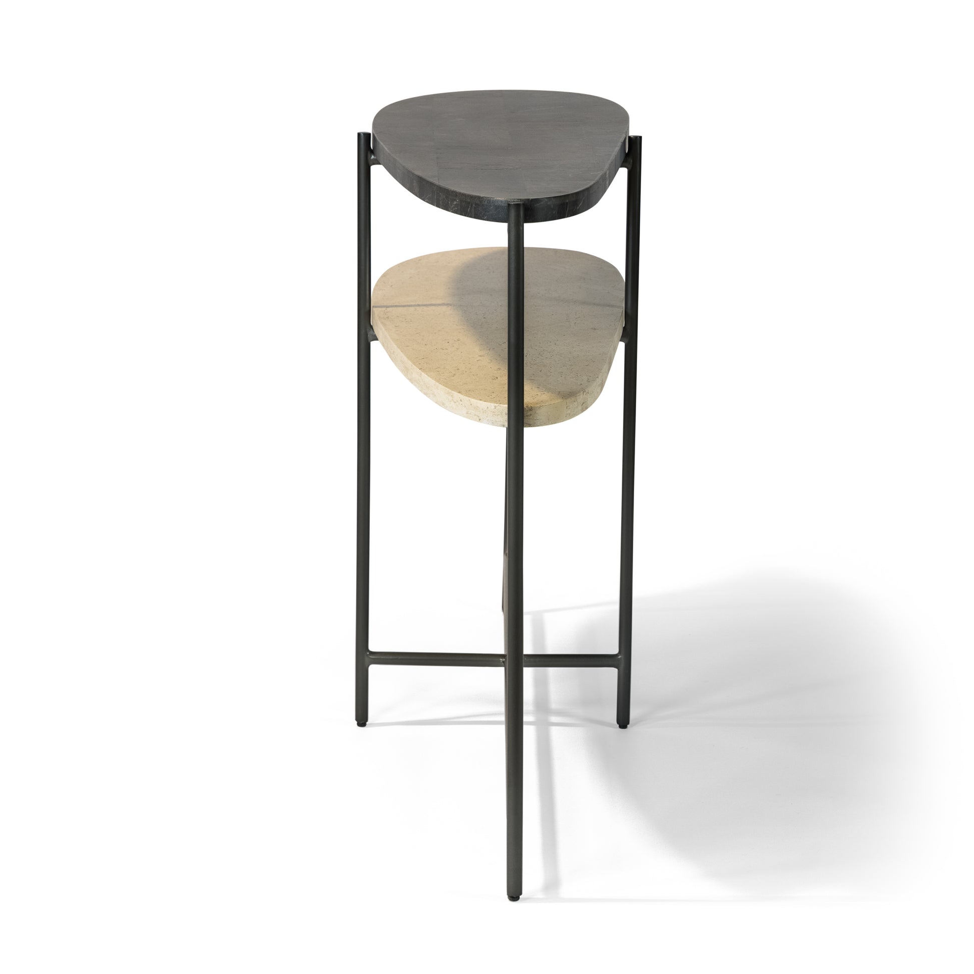 Cielo Console 50.94" Console Table | Travertino & Pewter Finish