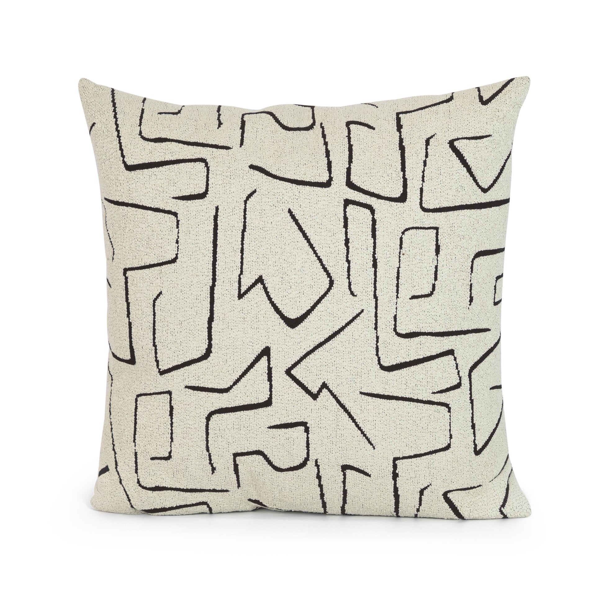 Zeuz Beige 19.5" Decorative Pillow | Microgel Fill & Concealed Zipper