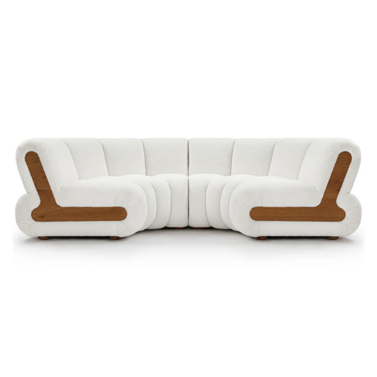 River Crecent Sectional White