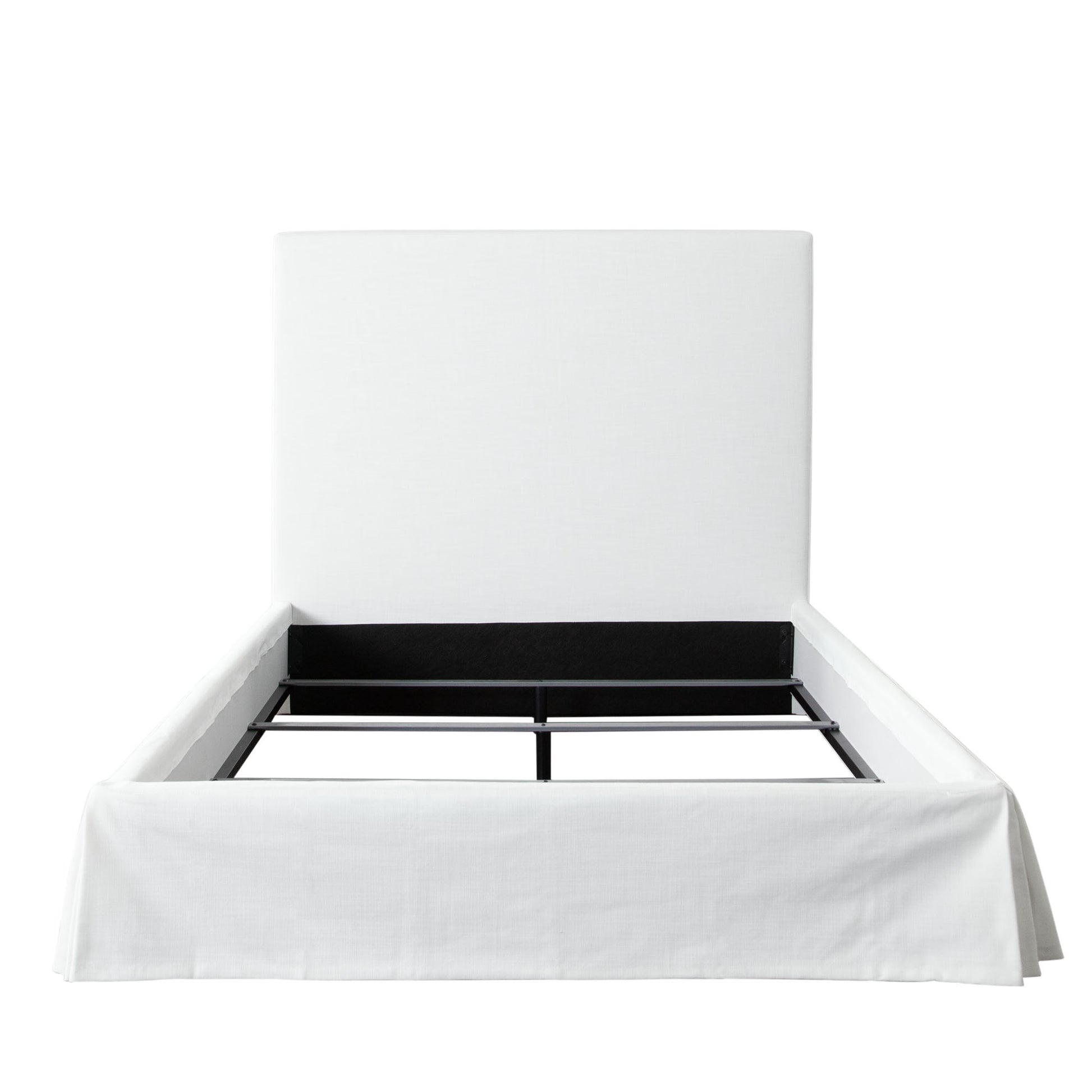 Savannah 58" Slipcover Bed in White Linen Fabric - Elite Maison