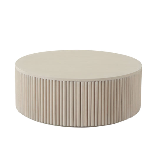 Siren Round Wood Cocktail Table - Elite Maison