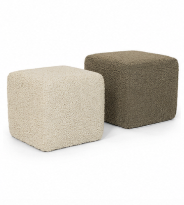 Palma 22" Square Ottoman | Pine Wood Frame