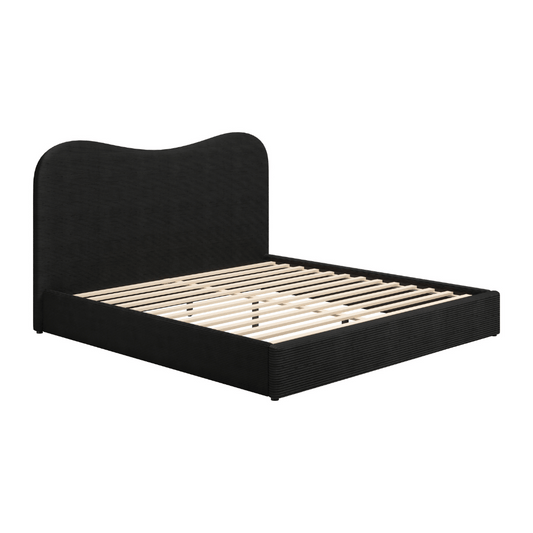 Black Zuo Sele Bed with a modern, sleek design shown in the image.