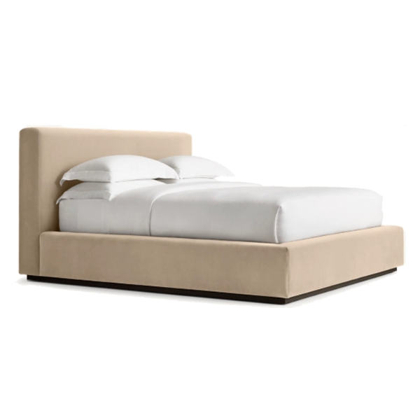 Vittorio Fabric Panel Platform Bed with Footboard Queen