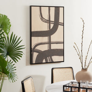 Inky Freeway, 24 X 36, Taupe/brown, Framed Wall Art - Elite Maison