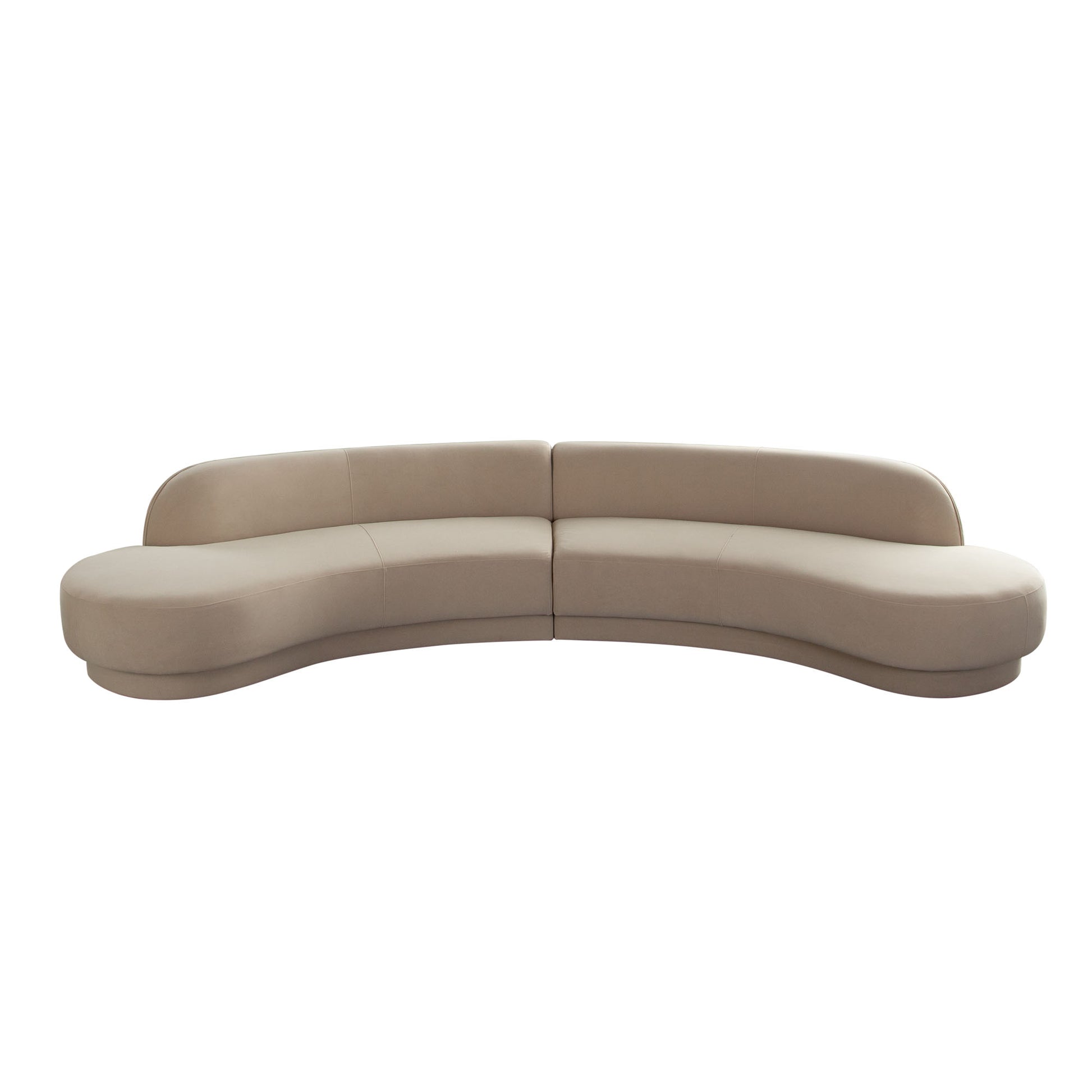 Zelda 2PC Modular Curved Armless Chaise - Elite Maison