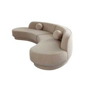 Zelda 2PC Modular Curved Armless Chaise - Elite Maison