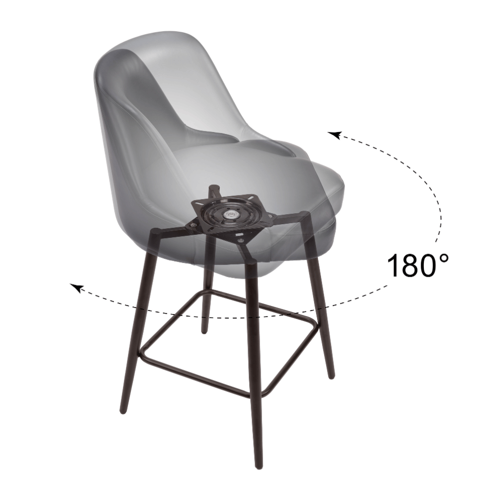 Keppel Swivel Counter Stool Black & Bronze