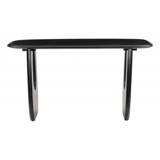 Zuo Arasan black console table with a sleek design and modern lines, perfect for entryways or living spaces.