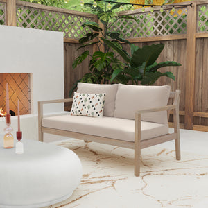 Svana Beige Natural 2 Seater Sofa