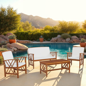 Topsail Brown 4 Piece Outdoor Set