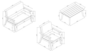Cosgrove Patio Chat Set - Elite Maison