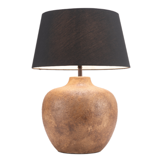 Black Basil Table Lamp by Zuo featuring a minimalist architectural design with a sleek, modern silhouette and smooth finish.