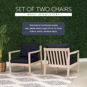 Svana Blue Natural Side Chair 2Pc