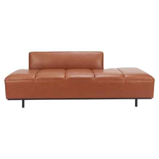 Brown Confection Sofa by Zuo featuring a steel frame, urban maximalist design, with plush cushions and modern style.