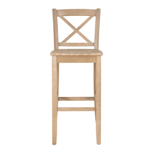 Torino Grey Wash X Back Bar Stool - Elite Maison