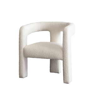 Scout Dining/Accent Chair in Ivory Boucle Fabric - Elite Maison