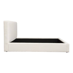 Versailles Low Profile Bed in Ivory Boucle Fabric - Elite Maison