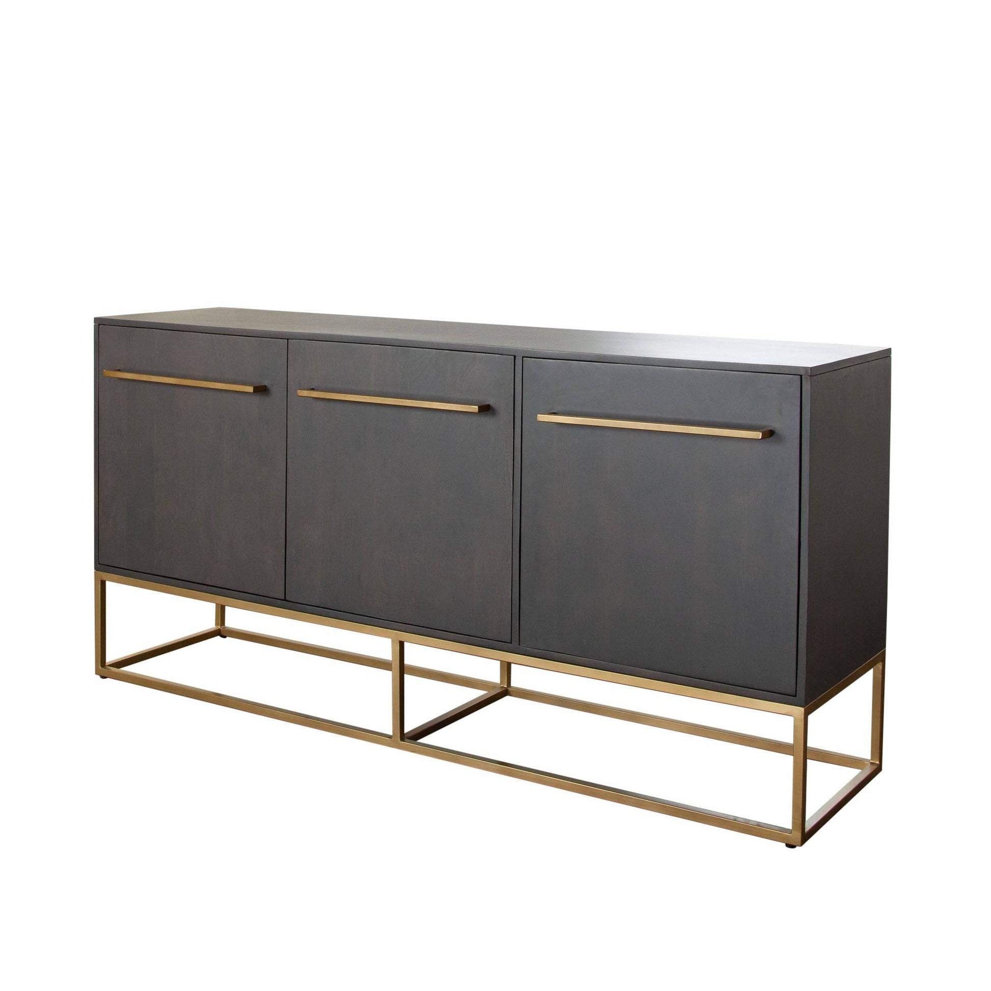 Encore Solid Mango Wood 3-Door Sideboard - Elite Maison