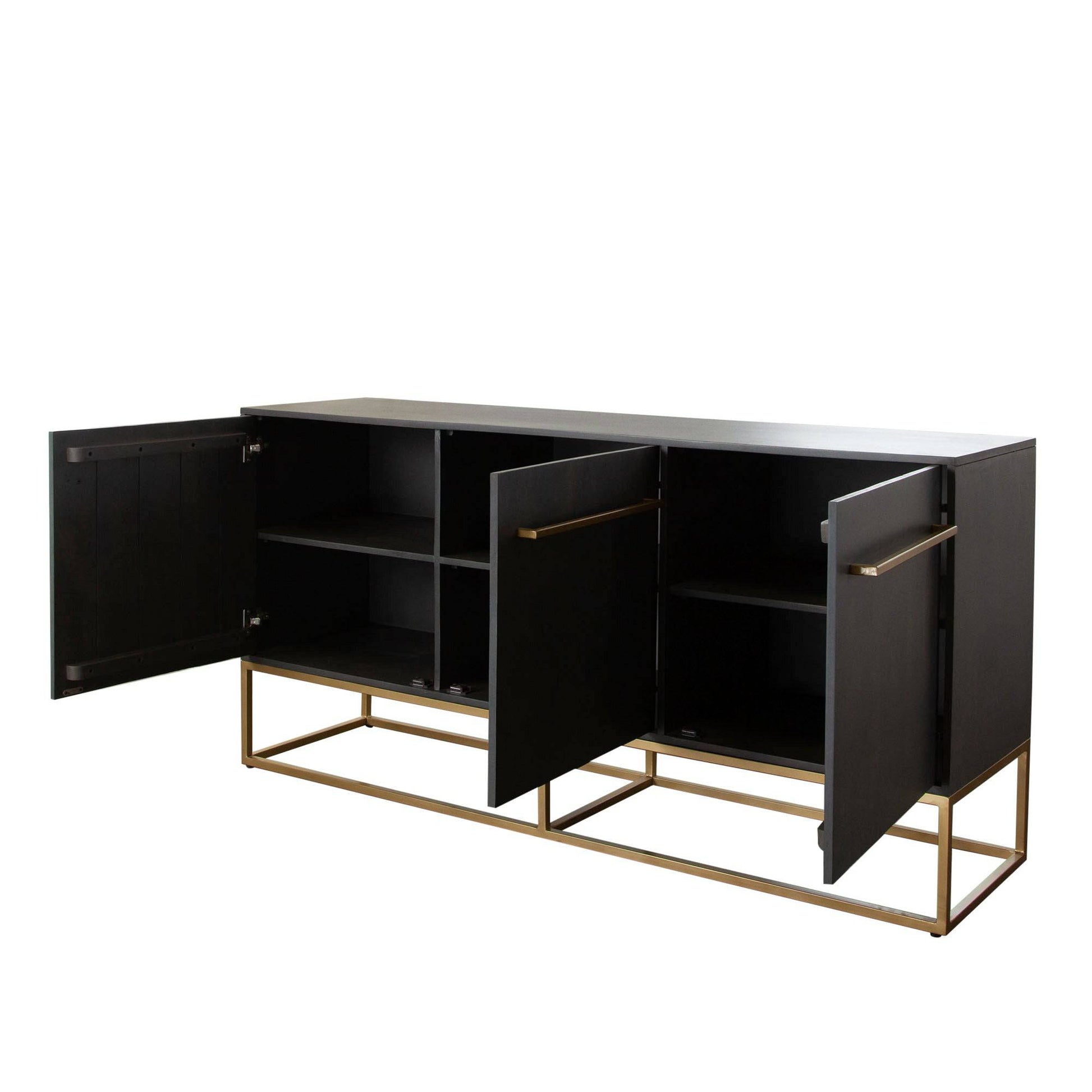 Encore Solid Mango Wood 3-Door Sideboard - Elite Maison