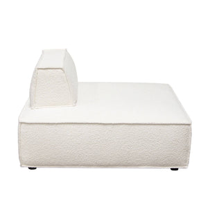 Cara Square Modular Lounger in Ivory Boucle Fabric - Elite Maison