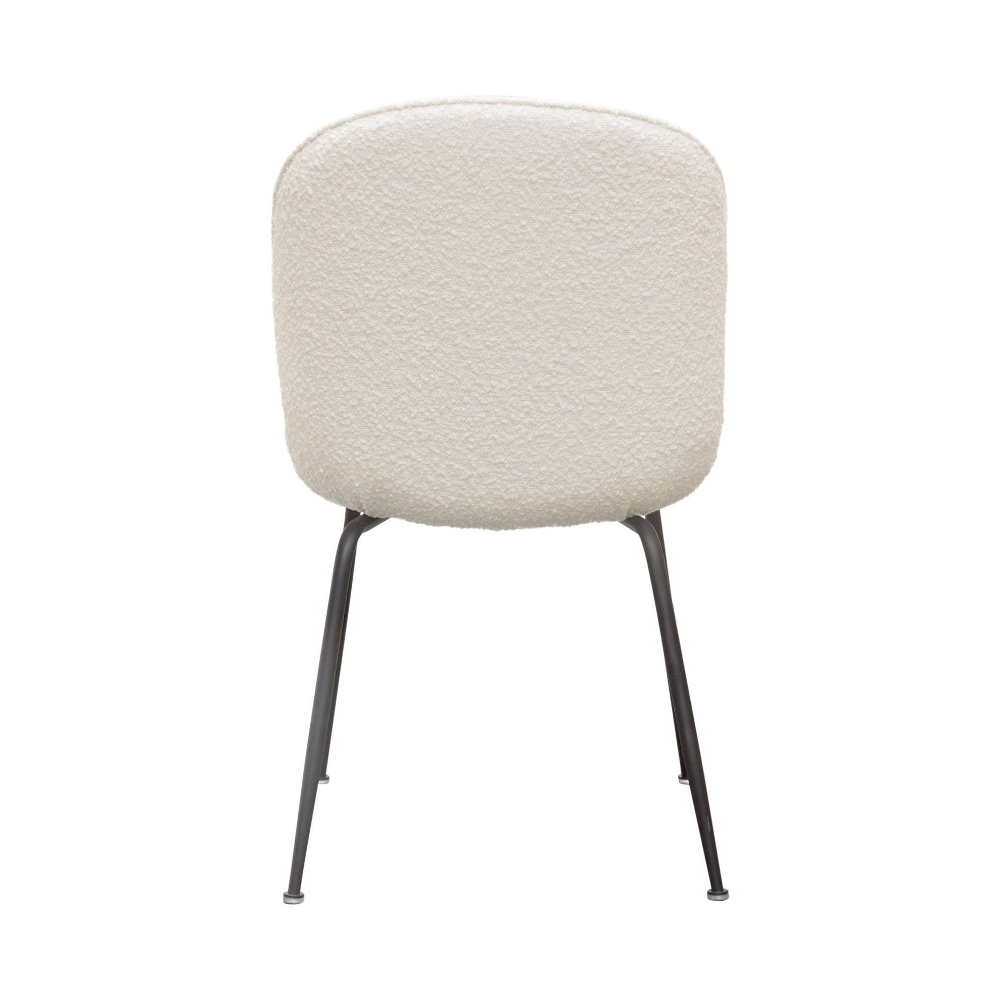 Delfina 2-Pack Dining Chair in Ivory Boucle - Elite Maison