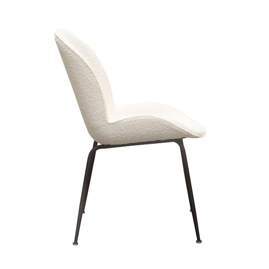 Delfina 2-Pack Dining Chair in Ivory Boucle - Elite Maison