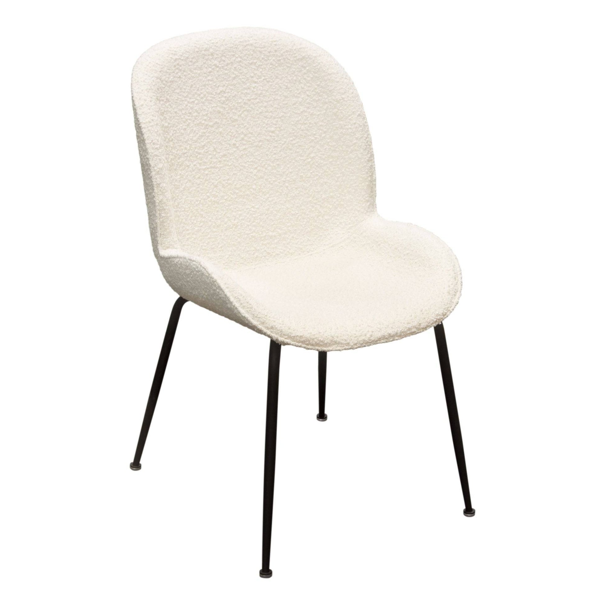 Delfina Dining Chair in Ivory Boucle- Set of 2 - Elite Maison