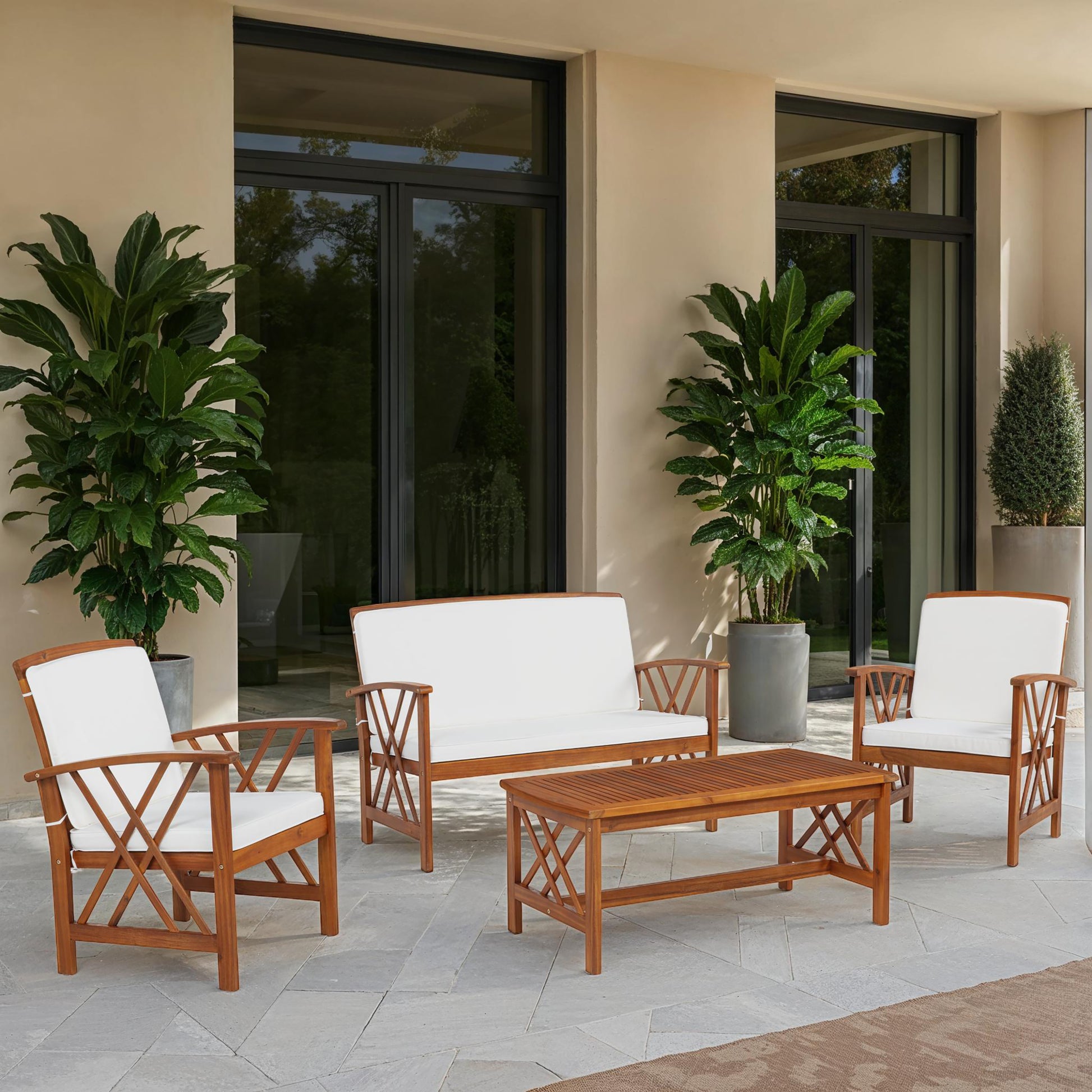 Topsail Brown 4 Piece Outdoor Set