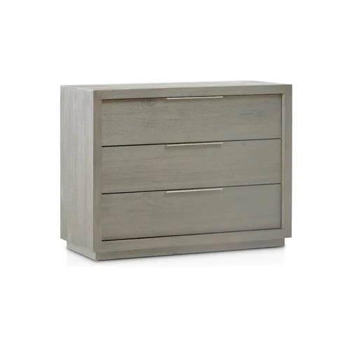 Oxford Three-Drawer Nightstand in Mineral - Elite Maison