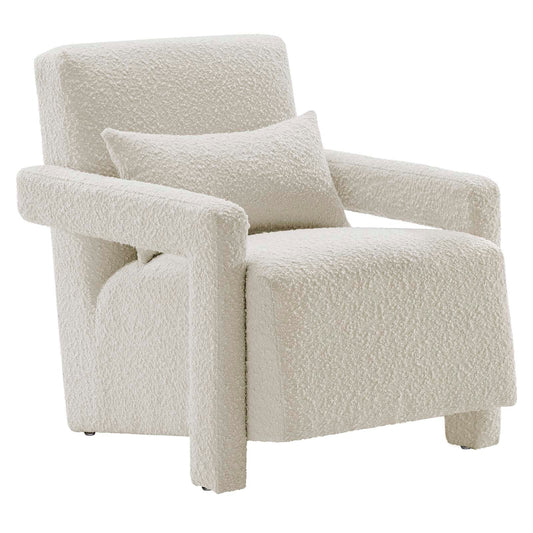 Mirage Boucle Upholstered Armchair - Elite Maison